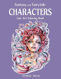 Fantasy and Fairytale CHARACTERS Line Art Coloring Book - Paperback