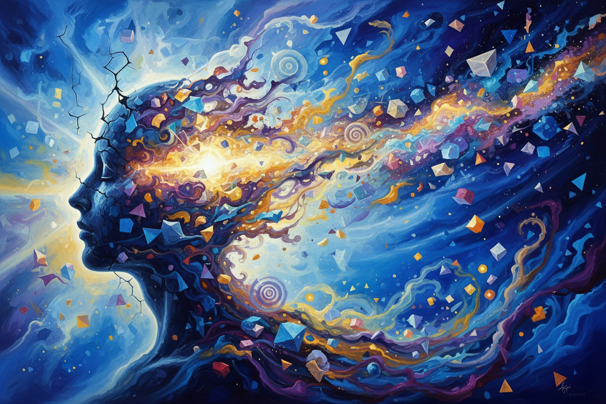 abstract art showing a mind being set free